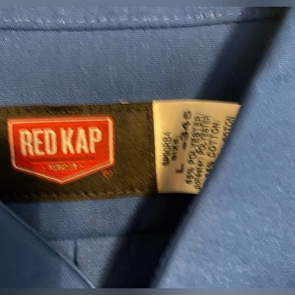 Red Kap Men's Poplin Dress Shirt, Royal Blue, L Tall - Picture 5 of 6